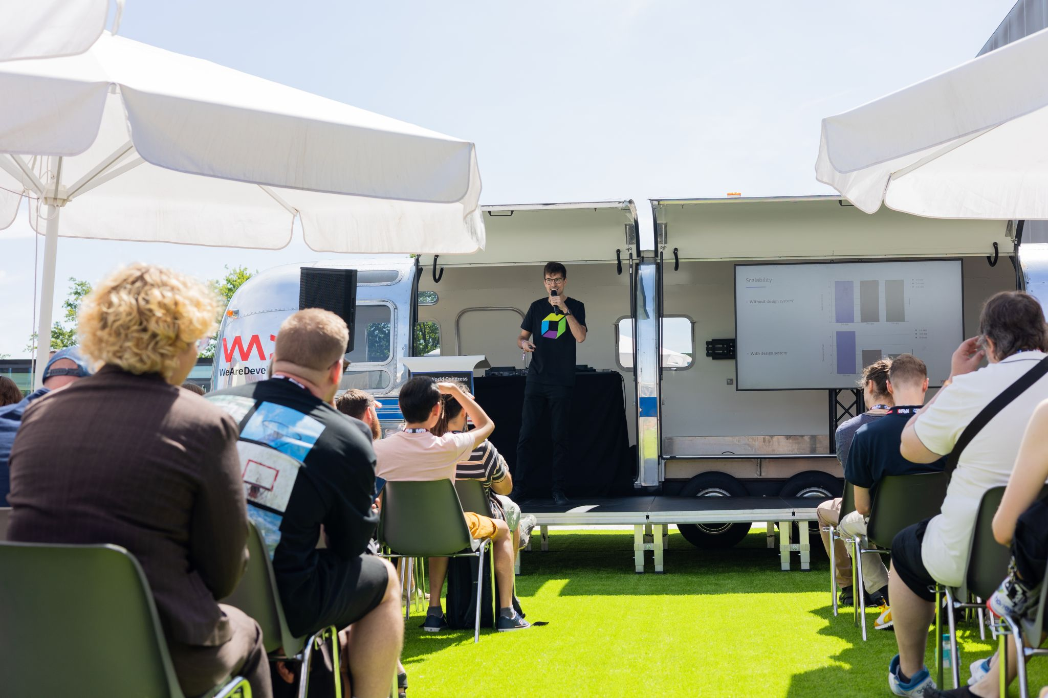 Dani Coll presenting at WeAreDevelopers World Congress 2024
